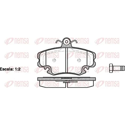 Immagine di REMSA 0141.20 Kit pastiglie freno Assale anteriore con molla RENAULT: CLIO 2, TWINGO 1, DACIA: Sandero I, Logan I MCV, Pick up