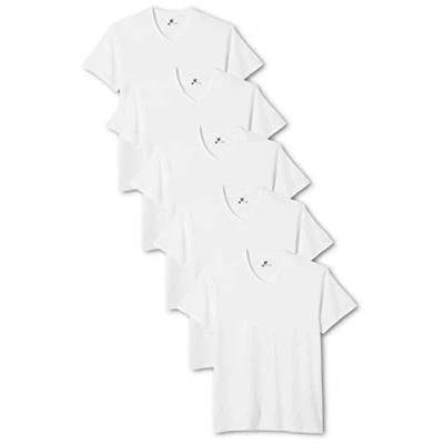 Immagine di Lower East Maglietta con scollo a V, Uomo, Bianco (confezione da 5), XL