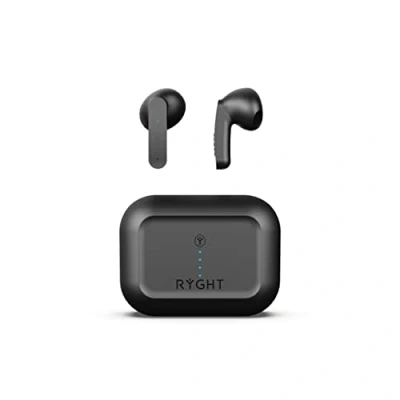 Immagine di RYGHT MINO Cuffie In Ear Bluetooth Stereo Nero Riduzione del rumore microfono Indicatore di carica della batteria, headset con microfono, Custodia
