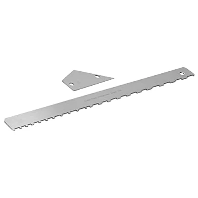 Immagine di Set Righello per collo chitarra, chitarra con bordo dentellato Livellamento della corda Calibro dritto Acciaio inossidabile