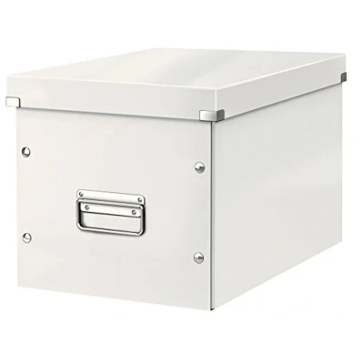 Immagine di Leitz Click &amp; Store WOW Scatola Archivio Cubo Grande, per Mantenere la Casa e l&#039;Ufficio in Ordine, Bianco, 61080001