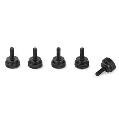 Immagine di PrecisionGeek Viti zigrinate/vite a spalla M3 x 10mm Acciaio Annerito L 17mm 5 pz