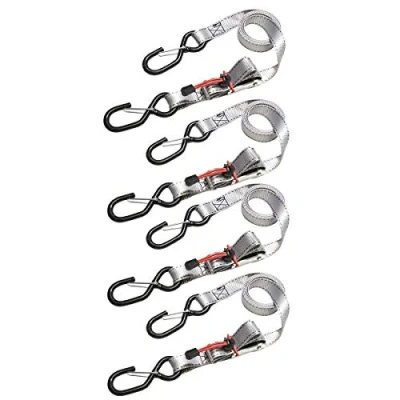 Immagine di Master Lock 3062EURDAT Cinghie di Fissaggio con Moschettone, Grigio, 1.8 m x 25 mm