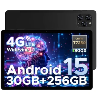 Immagine di DOOGEE TAB G6 Tablet 11 Pollici, 4G LTE 90Hz Tablets Android 15, 30GB RAM+256GB ROM/TF 2TB, Octa Core PC con sim, 8000mAh/Gemini AI/Widevine L1/13MP+5MP/OTG/BT5/FACE ID/Doppi altoparlanti/3.5mm Jack