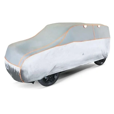 Immagine di WALSER telo copriauto antigrandine, copertura per auto telone protettivo idrorepellente Basic, traspirante SUV L grigio argento