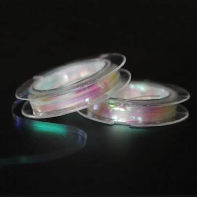 Immagine di Tigofly 2 piccole bobine da 2,3 mm di larghezza, con rivestimento olografico in madreperla Magnum Flashabou Sparkle Flash Fly Legare materiali