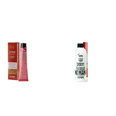 Immagine di Seliar Kit Colore Capelli Synergy Color senza Ammoniaca 100ml + Ossigeno 20 Volumi 150ml (8.4 Biondo Chiaro Rame)