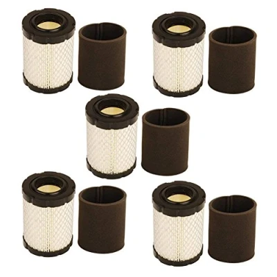 Immagine di DUOSHIDA 5 confezioni con pre filtro aria per Briggs &amp; Stratton 796031 594201 591334 797704 sostituire John Deere MIU1303 GY21435 MIU13963 by
