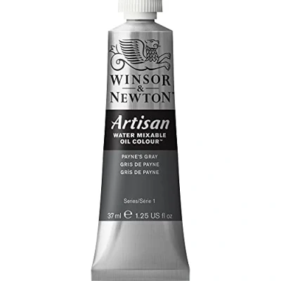 Immagine di Winsor &amp; Newton Olio Idrosolubile Artisan, Colori a Olio, Senza Solventi, Miscibile con L&#039;acqua, Tubo di 37 ML, Colore Grigio Payne