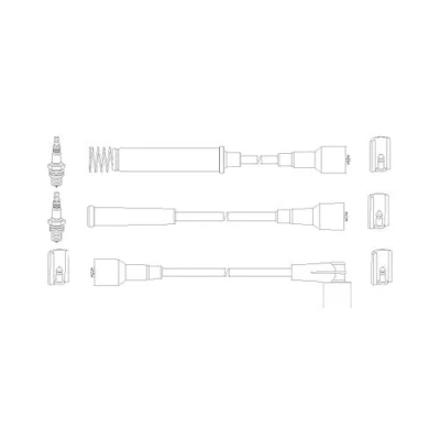 Immagine di HITACHI 134217 Kit Cavi Accensione OPEL: Astra F CC, Caravan, Kadett E Cabrio