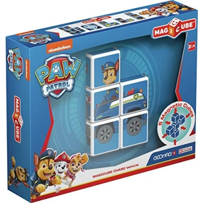 Immagine di Geomag Magicube Paw Patrol 079 Auto della polizia di Chase costruzioni magnetiche, 5 cubi