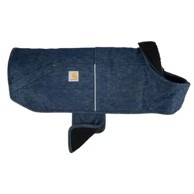 Immagine di Carhartt Firm Duck Cappotto isolante per cani, resistente alle intemperie, in denim, taglia L