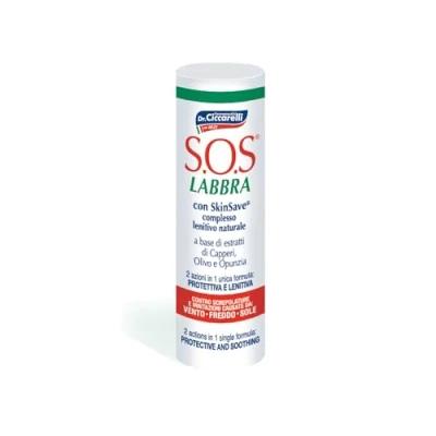 Immagine di S.O.S Dr Ciccarelli, Labbra, Protegge e Lenisce le Labbra da Secchezza, Screpolature Disidratazione, Api, Vespe, 100% Made in Italy, Dermatologicamente Testato, Stick 5,5 ml