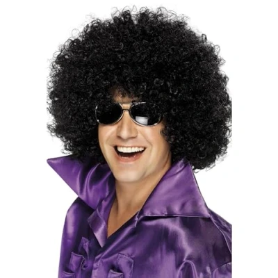 Immagine di Smiffys Parrucca afro, foltissima, nera