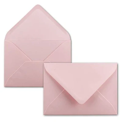 Immagine di 100x Buste B6 17,5 x 12,5 cm rosa colla umida con lembo a punta 120 g/m² per matrimoni, biglietti d&#039;auguri, inviti