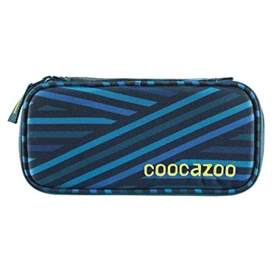 Immagine di Coocazoo astuccio PencilDenzel Zebra Stripe Blue blu, portapenne, scomparto per geodge, orari, portapenne rimovibile, aggiuntivo con cerniera