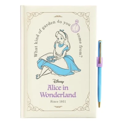 Immagine di Grupo Erik: Quaderno Alice nel Paese delle Meraviglie A5 con copertina rigida, penna personalizzata e tasca espandibile, 180 pagine 100 g/m², in Wonderland Gadget