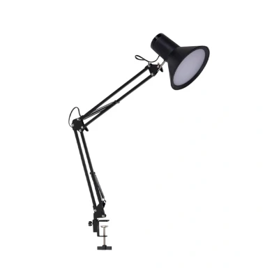 Immagine di Lampada con morsetto Lindby LED Undra, nera, dimmerabile, regolabile