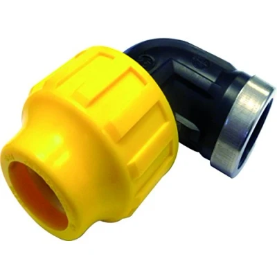 Immagine di &#039;S &amp; M Raccordo Gomito Filettatura Femmina, 25 mm x 3/4, Colore: Nero/Giallo