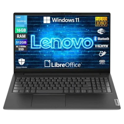 Immagine di Lenovo, Notebook Pc Portatile, Display 15,6&quot; Full HD, Intel N4500 2 Core Fino a 2.8 Ghz, Ram 16 GB DDR4, 512 SSD NVMe, Win 11 Pro, Pronto all&#039;uso