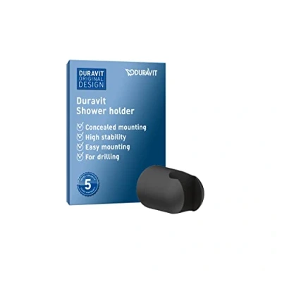 Immagine di Duravit Universal supporto doccia, doccetta per doccia a mano, Staffa nero opaco