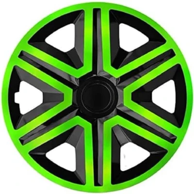 Immagine di Set di 4 copricerchi Action nero/verde 15 pollici