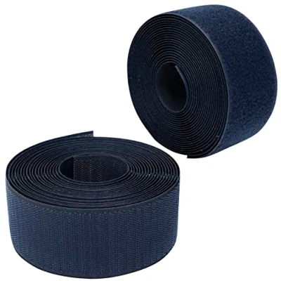 Immagine di Aerzetix C66002 Nastro/rotolo di scratch 50mm 5 metri auto aggrappante organizer/fermacavo striscia aggancio sacchetto indumento cinghia colore: blu scuro in poliammide e poliestere