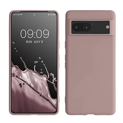 Immagine di kwmobile Custodia Compatibile con Google Pixel 7 Cover Back Case per Smartphone in Silicone TPU Protezione Gommata lilla color carne