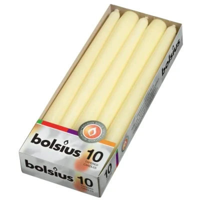 Immagine di Ivyline Bolsius 103600352205 Candele 245 x 24 mm, confezione da 10, colore: Avorio