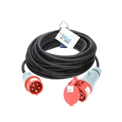 Immagine di KALLE DAS KABEL H07RN F 5G, cavo di prolunga CEE in gomma, 2,5 mm², 400 V, 16 A, con invertitore fase,, 400.00V