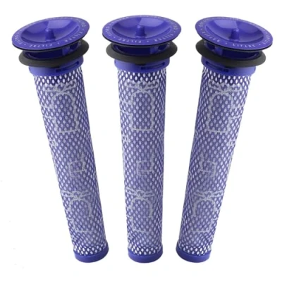 Immagine di Confezione da 3 prefiltri per Dyson DC58, DC59, V6, V7, V8. ricambio n. 965661 01. Kit di filtri