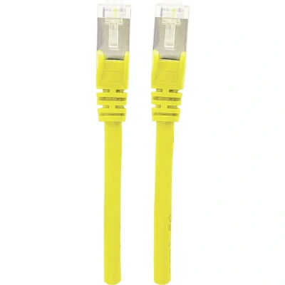 Immagine di Intellinet 737104 RJ45 cavo di rete, patch CAT 6A S/FTP 20.00 m Giallo Schermatura a fogli, intrecciata, Privo alogeni 1 pz.