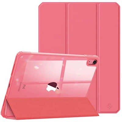 Immagine di FINTIE Custodia per iPad 10ª Generazione 10.9&quot; 2022 Sottile Leggero Trasparente Cover Posteriore con Bordo in TPU Morbido Auto Sveglia/Sonno, Rosa