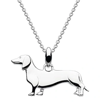 Immagine di Dew Collana con ciondolo a forma di bassotto, in argento Sterling, lunghezza: 45,7 cm