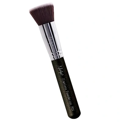 Immagine di Nanshy Pennello applicatore fondotinta a punta piatta, applicazione impeccabile per liquidi e creme, colore: nero onice