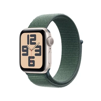 Immagine di Apple Watch SE 2024 40mm Oro (Cinturino In Nylon Verde)