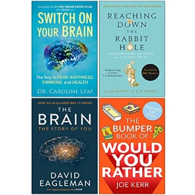 Immagine di Switch On Your Brain, Reaching Down The Rabbit Hole, Brain Story of You, Bumper Book Would You Rather 4 Books Collection Set