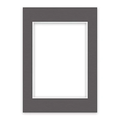 Immagine di nielsen Conservation Passepartout 1,5 mm, Formato Esterno 29,7x42 cm (DIN A3) per Immagini DIN A4, Grigio Grafite con Struttura
