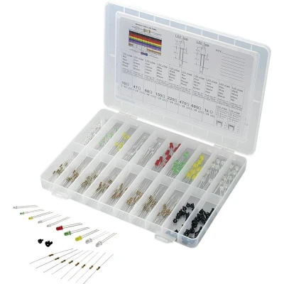 Immagine di TRU COMPONENTS STD LEDS Assortimento LED Rosso, Verde, Giallo, Blu, Bianco Rotondo 3 mm, 5 mm