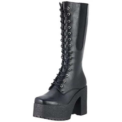 Immagine di LAMODA Sorrowful, Mid Calf Boot Donna, in Poliuretano Nero, 41 EU