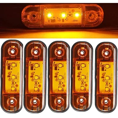 Immagine di HULX Luci di Posizione per Auto, 10 Pezzi 3 LED Indicatori Direzione Auto Laterali 12V 24V (Giallo)