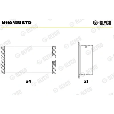 Immagine di GLYCO N110/5N STD Supporto albero a camme