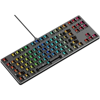 Immagine di Glorious gaming GMMK TKL (85%) Barebones (solo struttura) tastiera da meccanica, retroilluminazione RGB per ogni tasto, hot swap e personalizzabile, layout americano / ANSI Nero