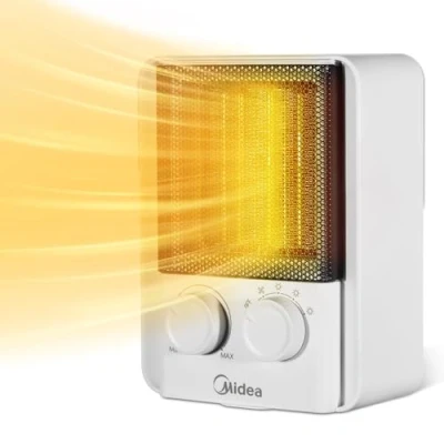 Immagine di Midea NT20 22E Termoventilatore Ceramico PTC, Silenzioso A Risparmio Energetico 2000 W, Bagno Ufficio Camera Da Letto, 2 Livelli Di Riscaldamento