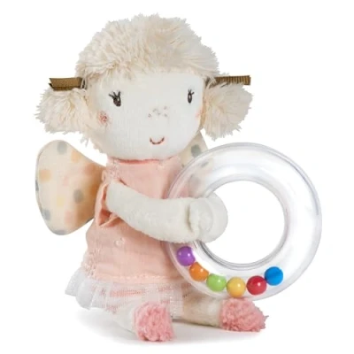 Immagine di Fehn Sonaglio ad Anello Fata, Un Fedele Compagno con una Tenera Figura in Tessuto, Gioco per le Abilità Motorie Neonati e Bambini da 0+ Mesi