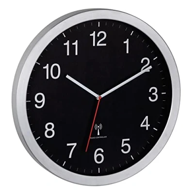 Immagine di TFA Dostmann 60.3545.01 Radiocontrollato Orologio da parete 400 mm x 50 Argento Display grande