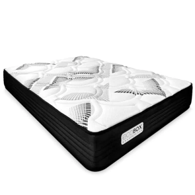 Immagine di Duérmete Online Materasso viscoelastico Ibrido Eco Box con Nucleo a Molle insacchettate, Memory Foam, Bianco, 135 x 190 cm