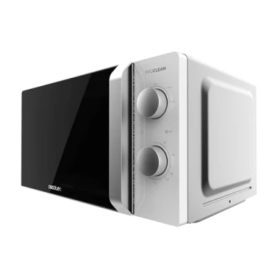 Immagine di Cecotec Forni a Microonde Combinati con Grill Proclean 2010 Inverter White. 700W, Capacità 19 Litri, 5 Livelli di Potenza, Piatto Girevole da 245 mm, Timer fino 30 Minuti e Avvisatore Acustico.