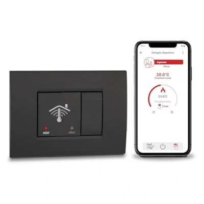 Immagine di VEMER VE796100 OIKOS WiFi Cronotermostato da Incasso 2 Moduli, Termostato Smart Controllabile con APP, Compatibile Alexa e Google Home, Programmazione Settimanale, Alimentazione 230V, Grigio