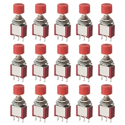 Immagine di WMYCONGCONG 15 PZ SPDT Interruttore A Pulsante Momentaneo 3 Pin AC 2A 250V/5A 120V NO/NC